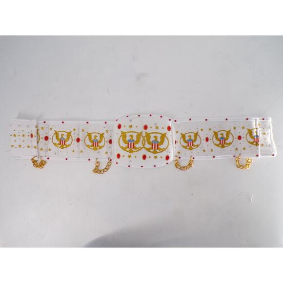 Dance Costume Elvis Small Adult White Jumpsuit Jazz Tap Rhinestones Elvis - Picture 10 of 10